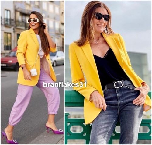 Zara yellow tailored blazer - yellow,