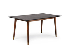 Black Oak Chevron Rectangular Dining Table Wenge Walnut David Phillips RRP £749