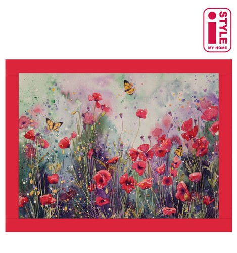 Poppy field red lap - poppy, tray
