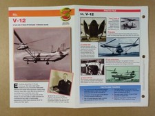 MIL. V-12 Heavy Lift Helicopter Aircraft specs photos 1997 info sheet