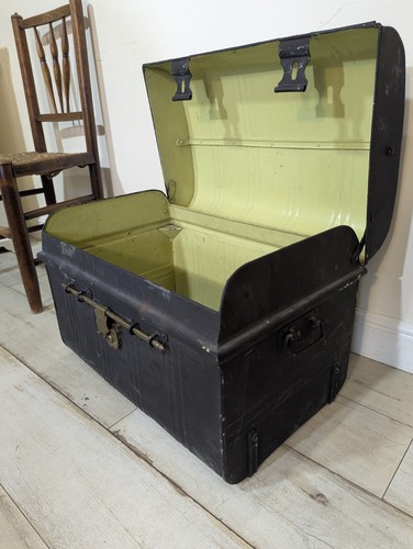 Antique travel trunk old - antique,