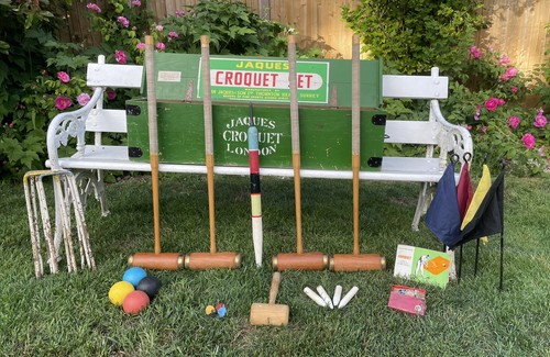 Jaques croquet set brass - set, bound