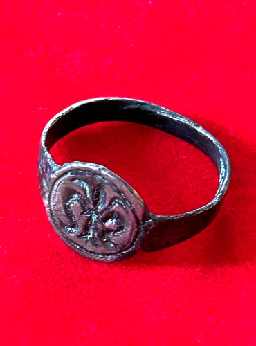 Antique medieval silver signet - antique,