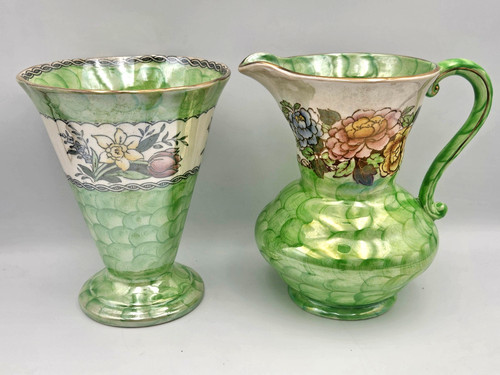 Maling pottery pieces peony - maling, pieces,