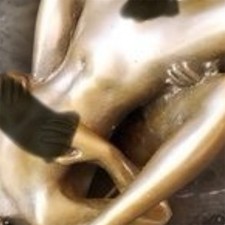 Vintage Bronze Sculpture Statue Women Nude Marble Paris Deco Lesbian Rare Decor