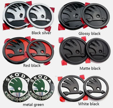 2 pcs 80mm/90mm Skoda Emblem