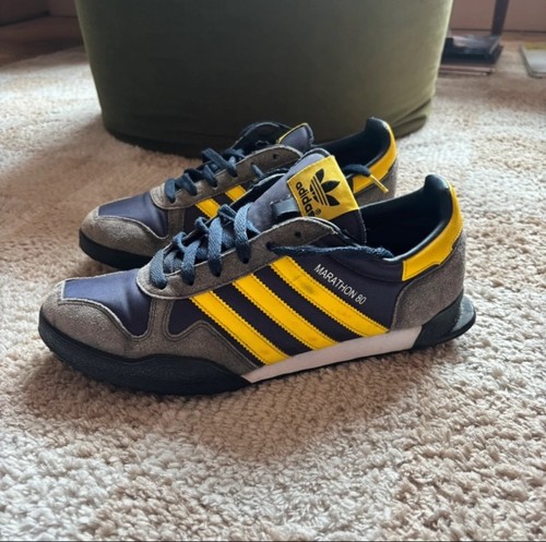 Vintage blue and yellow adidas - yellow,