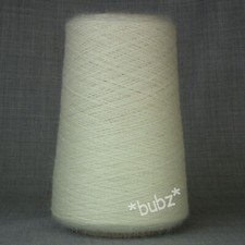 SOFT KID MOHAIR MERINO WOOL WEAVING YARN - 250g CONE ECRU CREAM UNDYED WEFT WARP