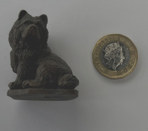 Bronze dog figurine - bronze, st