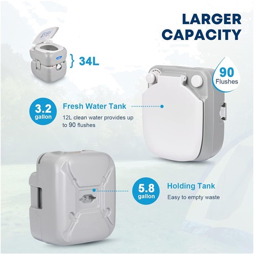 Portable toilet 8 gal - toilet,,