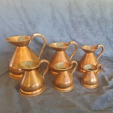 Set of 6 Antique Copper