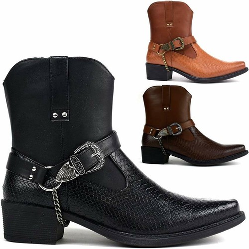 Mens ankle cowboy biker - mens,