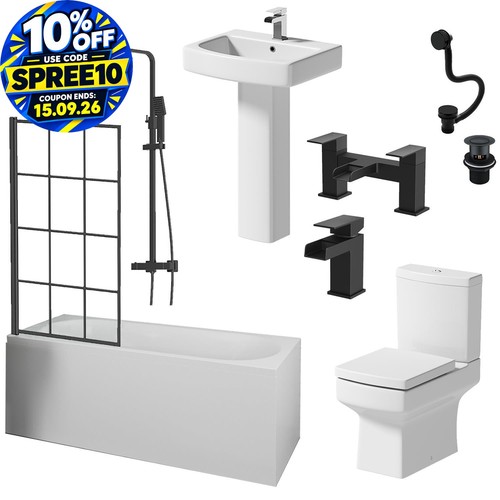 Complete bathroom suite black - complete,