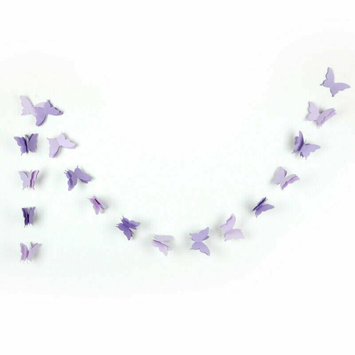 Butterfly garland purple 7m - garland,
