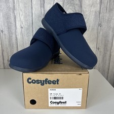 BNIB Cosyfeet James Navy Gents Comfort Shoes UK Size 8 - Extra Roomy Footwear