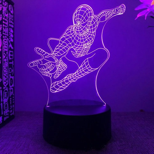 Spiderman lamp colour - spiderman,