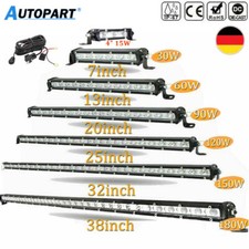 4~38 Inch Slim LED Work Light Bar 12V Spot Flood Combo Offroad SUV