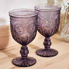 Glass Wine GOBLET Wedding Table Event Party Decor Diamond Embossed Pattern