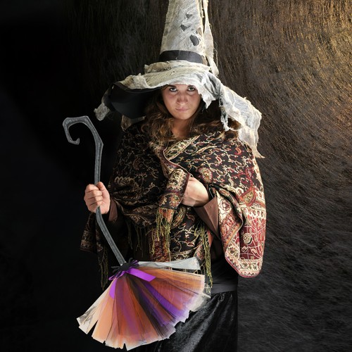 Detachable witch broom - ,
