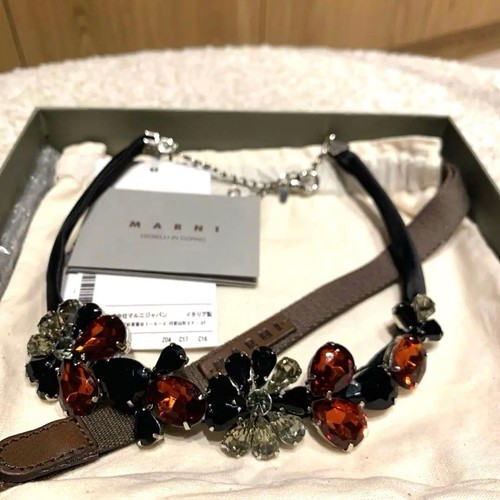 Marni beaded satin choker - marni,