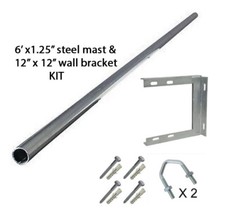 6' ft mast 1.25" inch pole TV