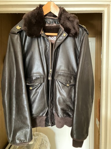 Schott leather jacket - leather,