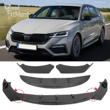 For Skoda Octavia RS MK3 Glossy Front Bumper Chin Lip Splitter Spoiler Body Kit
