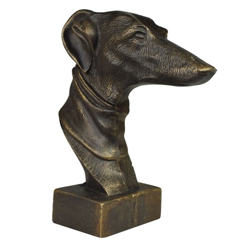Greyhound whippet dog bust - greyhound,