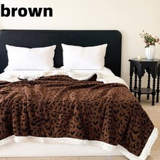 Leopard print throw faux - print,