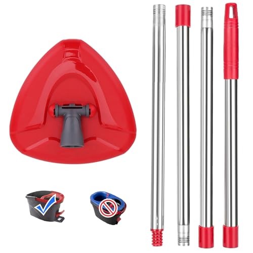 Red spin mop head - mop,
