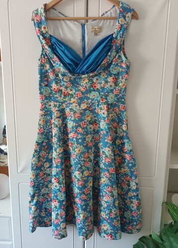 Blue floral lindy bop dress - lindy,