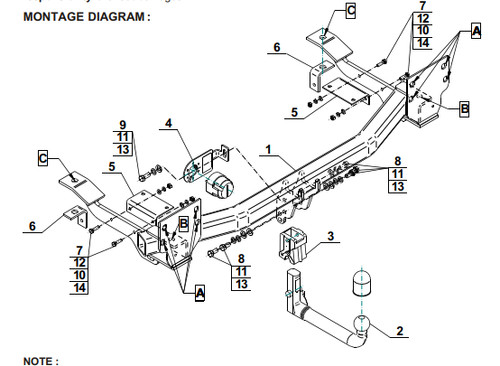Detachable tow bar for land - tow,