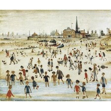 At the Seaside - L S Lowry Print