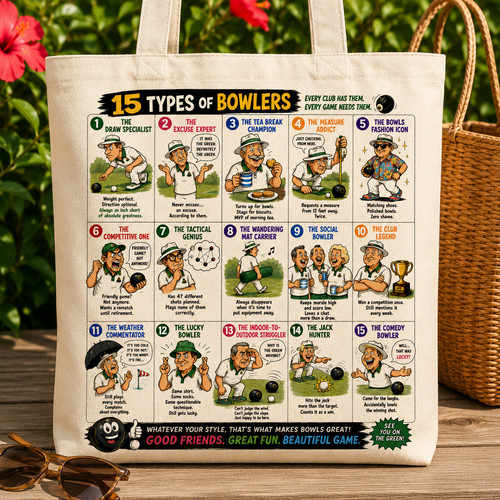 Lawn bowls tote bag - tote, by