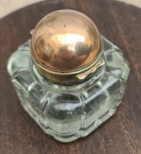 ANTIQUE PARTNERS DESK INK WELL