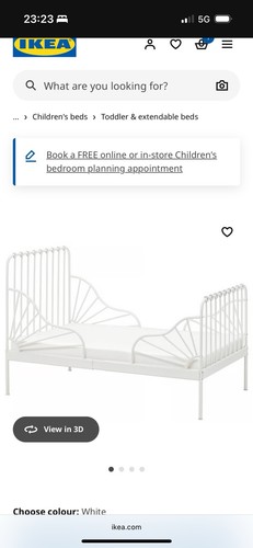 Ikea white minnen extendable - white,