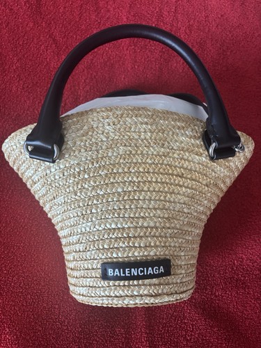 Balenciaga rattan basket bag - rattan,
