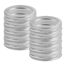 24 Pcs Lids for Mason Jars Stainless Steel Canning Replacement Wide Mouth