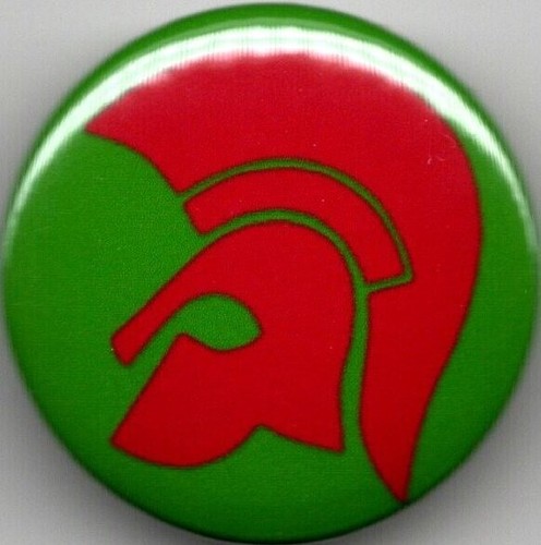 Trojan skinhead pin button - trojan,
