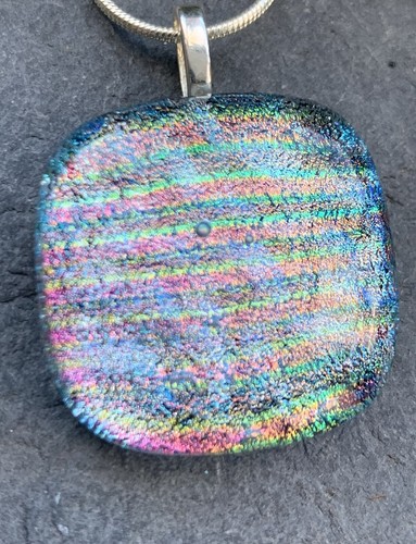 Dichroic glass pendant - glass,