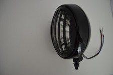 Motorcycle Headlight 5.75" Black Steel Prison Grille For Cafe Racer Project