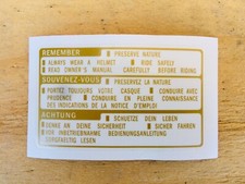 Honda Africa Twin XRV 750 RD07 Adesivo Sticker Decal Warning