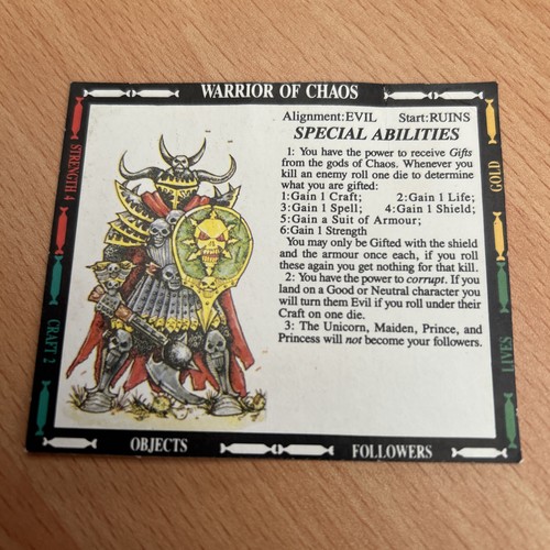 Talisman character card - talisman,