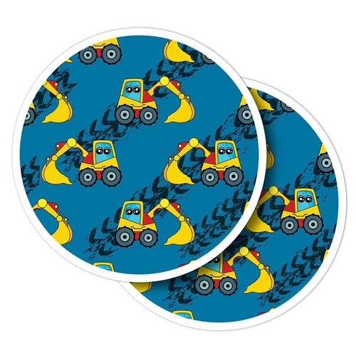 Vinyl stickers blue - stickers, digger