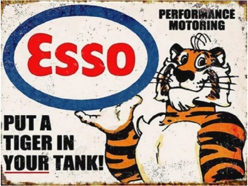 Esso tiger tank - esso, retro