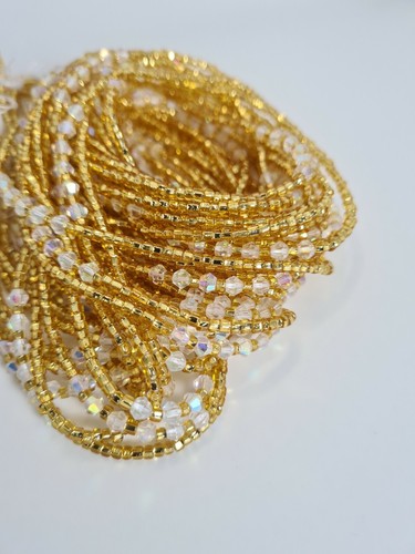 Tie waist beads belly - on,