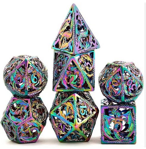 Metal dice set box - dice, &