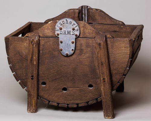Antique wooden grape crusher - grape,