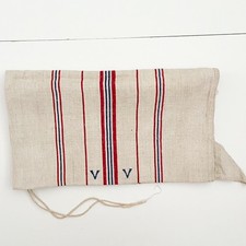 Antique Grain Sack with Blue