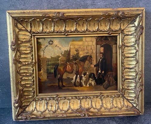 Antique victorian french oil - antique,